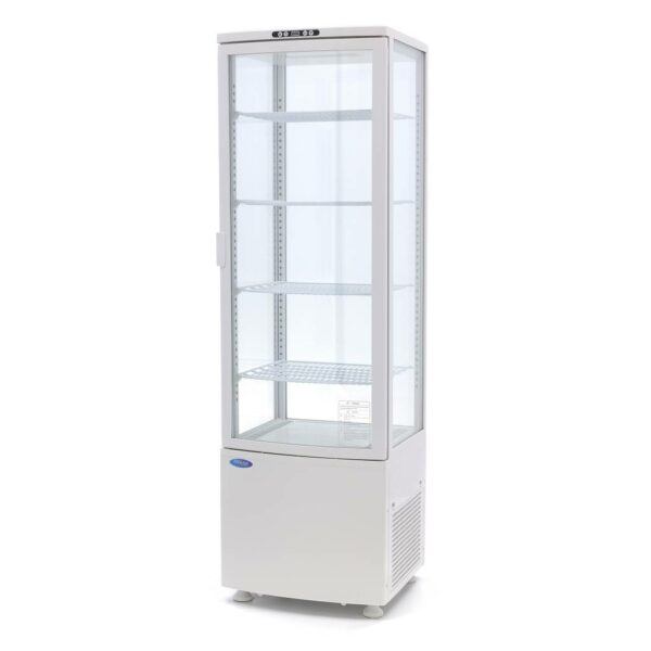 Hűtőtt vitrin üvegajtós 52cm – 235L – fehér – Maxima 09400815