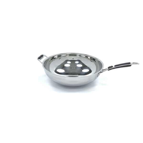 Rozsdamentes acél indukciós wok serpenyő fedővel Maxima 09371060